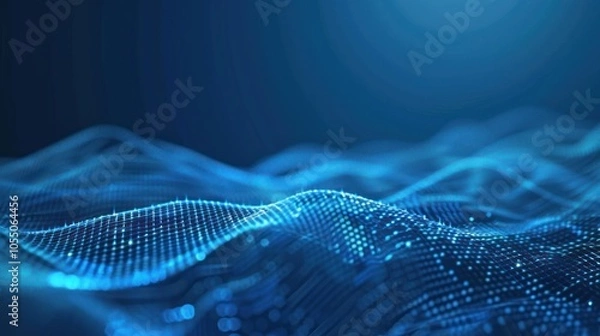 Obraz Abstract Blue Digital Waves