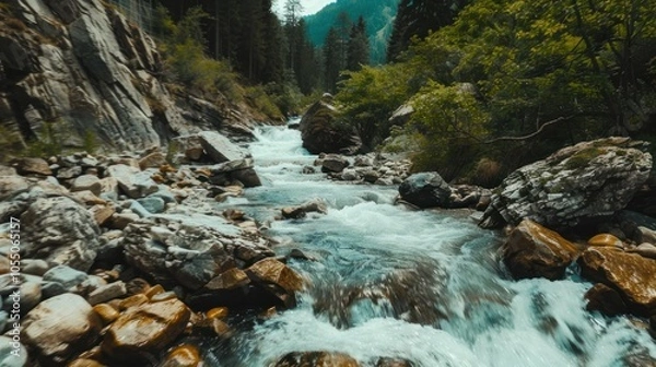 Obraz Mountain River Scene