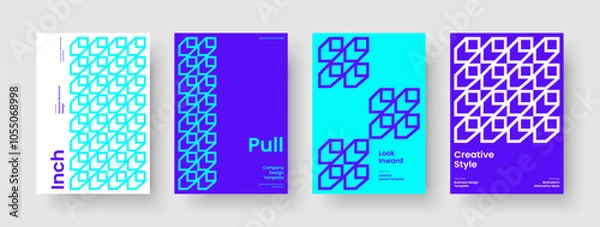 Fototapeta Modern Background Layout. Geometric Book Cover Template. Isolated Poster Design. Brochure. Report. Banner. Flyer. Business Presentation. Advertising. Newsletter. Notebook. Brand Identity. Magazine