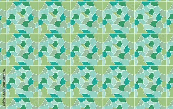 Fototapeta Floor and sidewalk tiles seamless pattern for background and wallpaper.