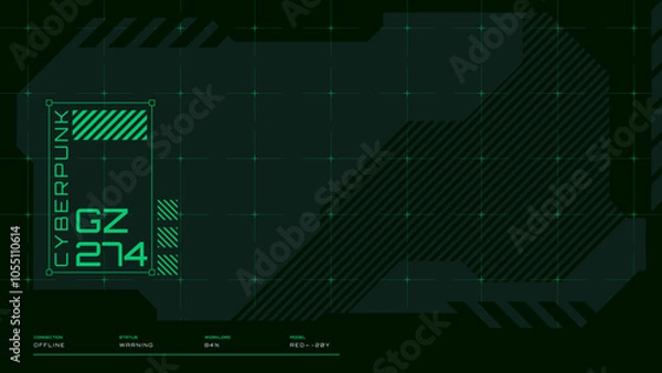 Obraz Futuristic scifi dark background design 