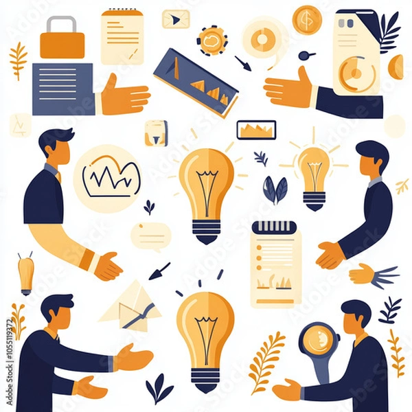 Fototapeta business concept with bulb