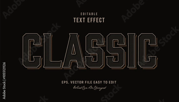 Fototapeta  Classic text effect  vintage style