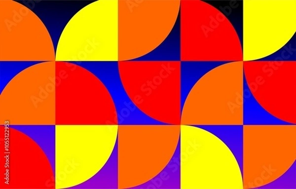 Fototapeta Abstract background with semicircular geometric texture