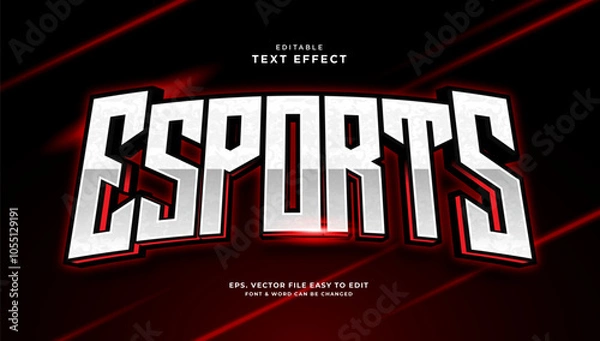 Fototapeta Esport 3d editable text effect