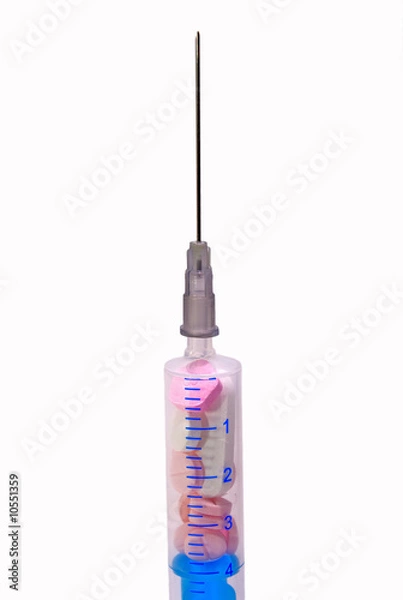 Obraz syringe filled with tablets