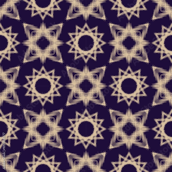 Fototapeta Ethnic seamless geometric ikat pattern, native pattern