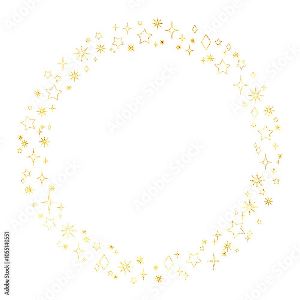 Fototapeta ラメグリッター_フレーム_星_輪