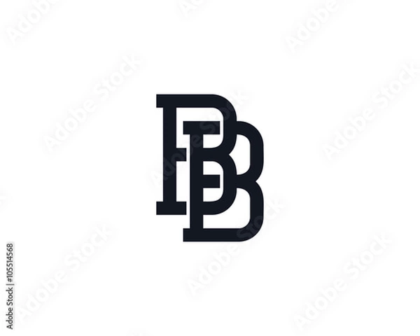 Obraz B Monogram Letter Logo