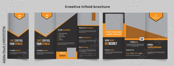 Fototapeta Professional Tri fold Brochure Design Template
