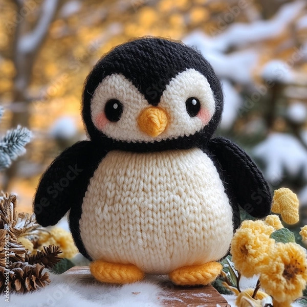 Obraz Knitted penguin