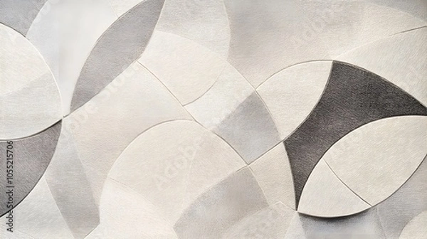 Fototapeta Calming Rhythms shown with soft geometric patterns that blend harmoniously, evoking a feeling of balance and tranquility