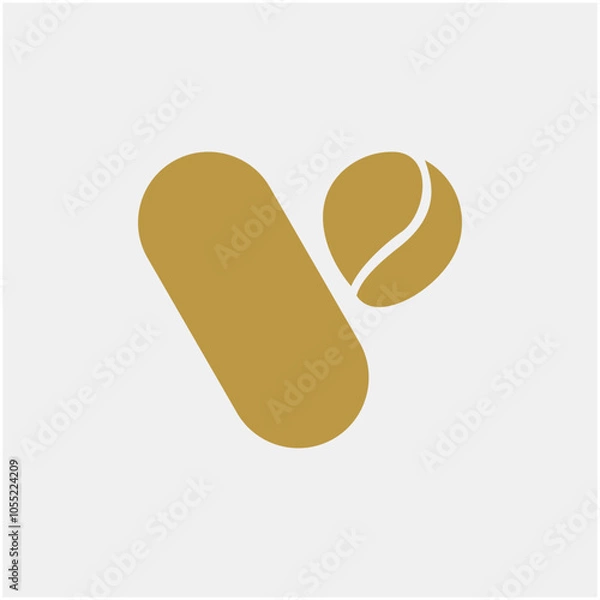 Obraz V and coffee monogram