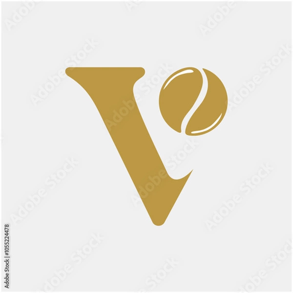Obraz V and coffee monogram