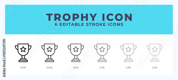 Fototapeta Trophy line icon. High quality icon symbol for web design. App