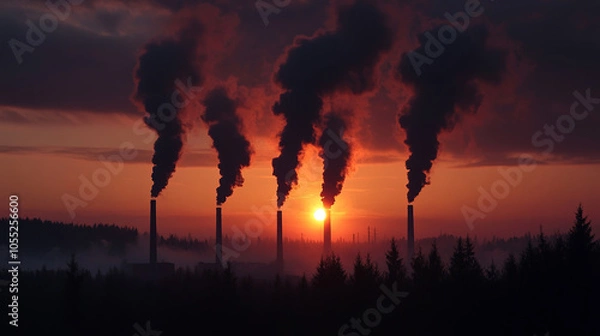 Fototapeta smoke from the chimney