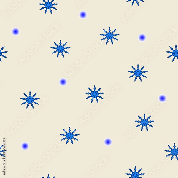 Obraz Flowers and polka dot chaotic seamless pattern. Fashion graphic background design. Modern stylish abstract texture. Colorful template for prints textiles, wrapping, wallpaper Stock VECTOR illustration