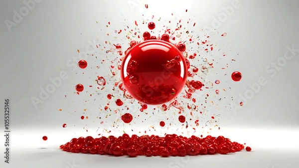 Fototapeta red bounce