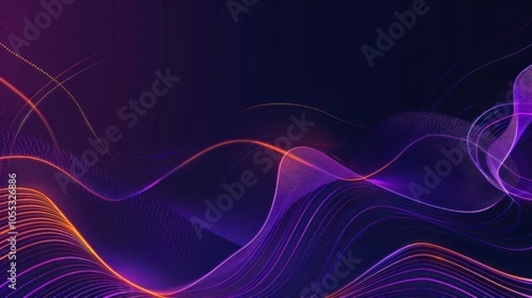 Obraz Abstract Neon Wave Background