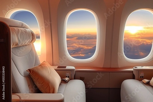 Obraz Comfortable seat on plane