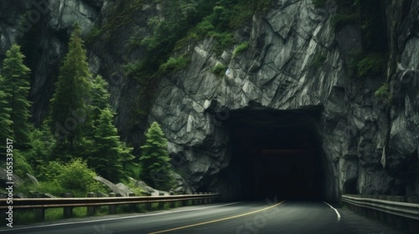Obraz Tunnel in the mountains