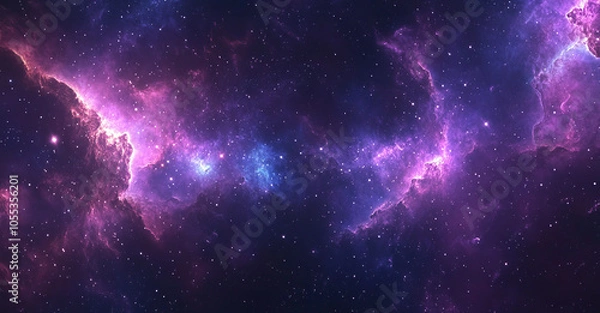 Obraz Stunning Galactic Nebula in Shades of Purple and Blue