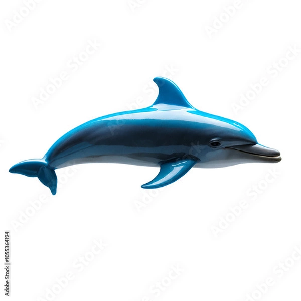 Fototapeta Charming Dolphin Keychain Isolated on a Transparent Background for Accessory and Gift Purposes