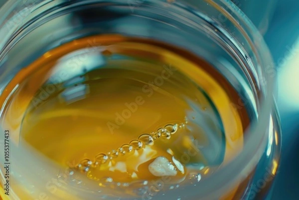 Obraz A detailed view of a glass filled with liquid
