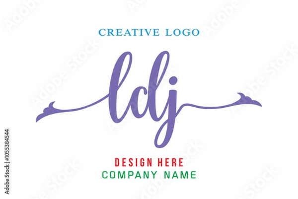 Obraz LDJ  lettering logo is simple, easy to understand and authoritative