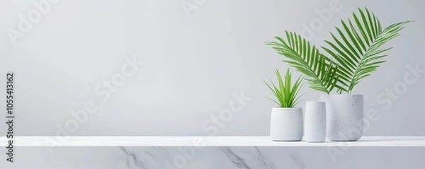 Fototapeta Elegant monochrome minimalist background highlighting reserved focused elements for a sophisticated aesthetic.