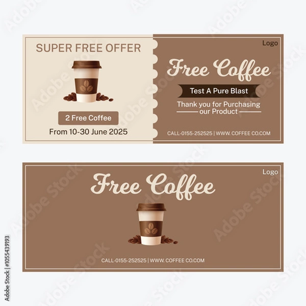 Obraz Free Coffee gift voucher Vector