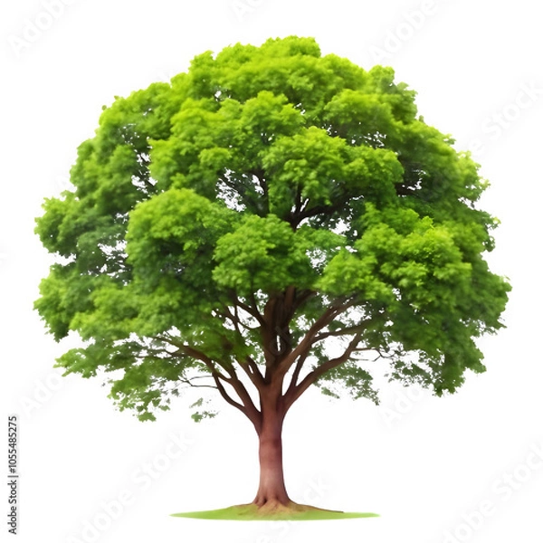 Obraz Green tree isolated on transparent background