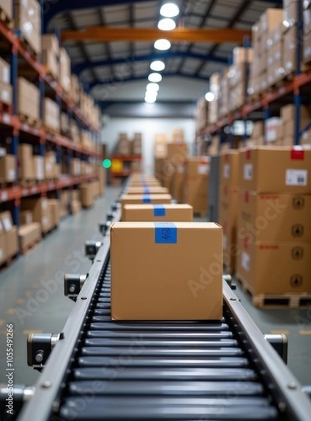 Obraz warehouse worker in warehouse