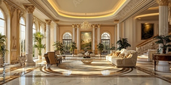 Obraz Stunning 3D images of luxurious event spaces.