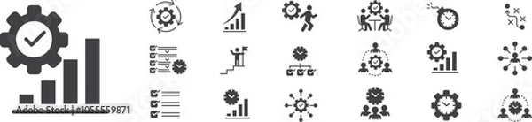 Fototapeta Productivity icon set collection vector. 