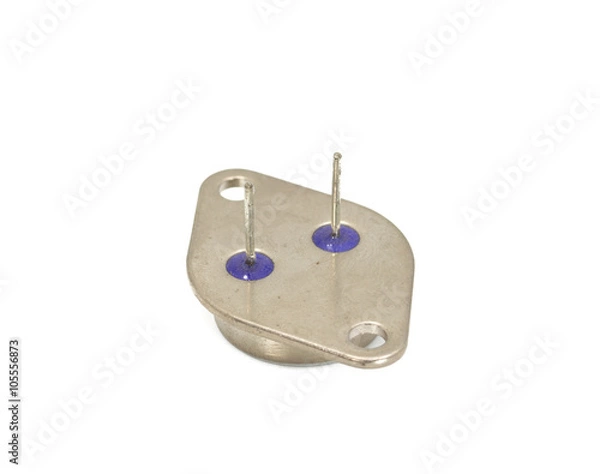 Obraz power transistors on a white background