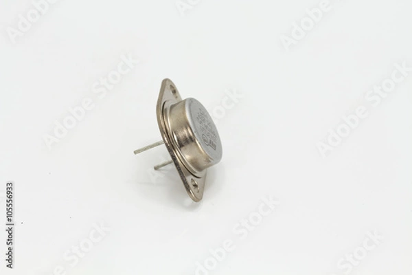Obraz power transistors on a white background