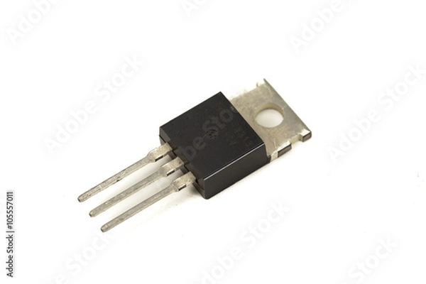 Obraz power transistors on a white background