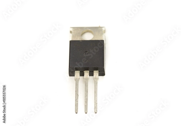 Obraz power transistors on a white background