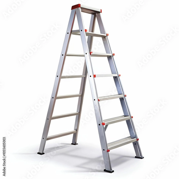 Obraz ladder on white background