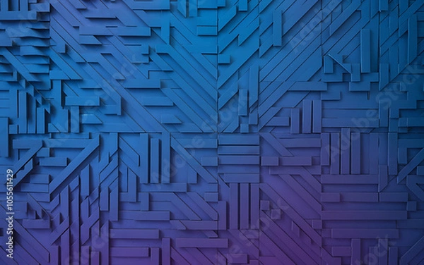 Obraz Abstract blue and purple geometric pattern background for modern design projects   