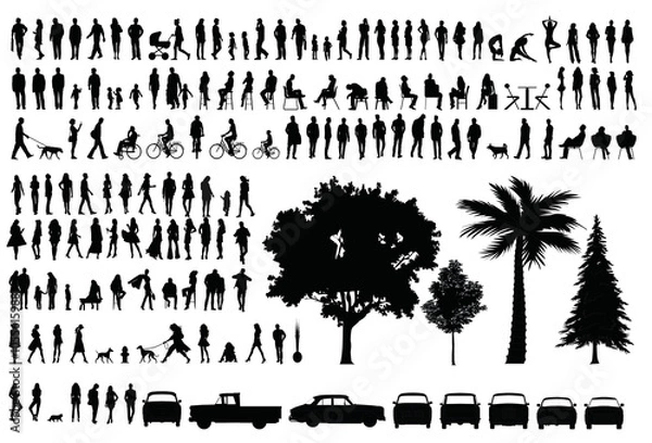 Obraz Architecture Silhouette Scale Figures 