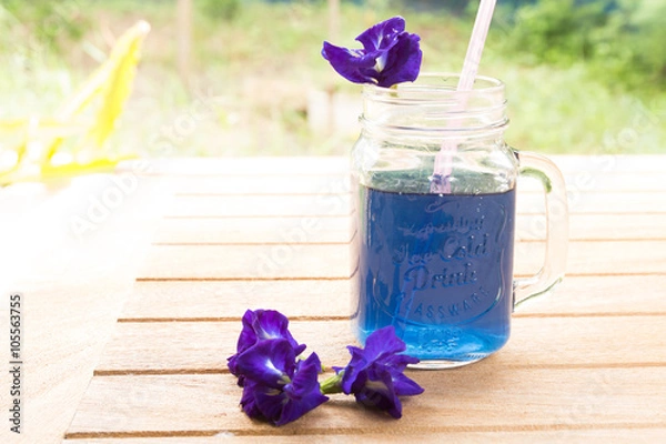 Obraz Clitoria ternatea or Aparajita flower of Indian subcontinent dri