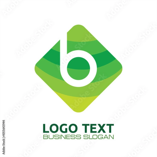 Fototapeta B lettering logo is simple, easy to understand and authoritative