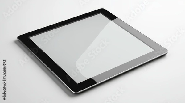 Fototapeta A sleek, modern tablet device displayed on a clean surface, emphasizing technology and design.