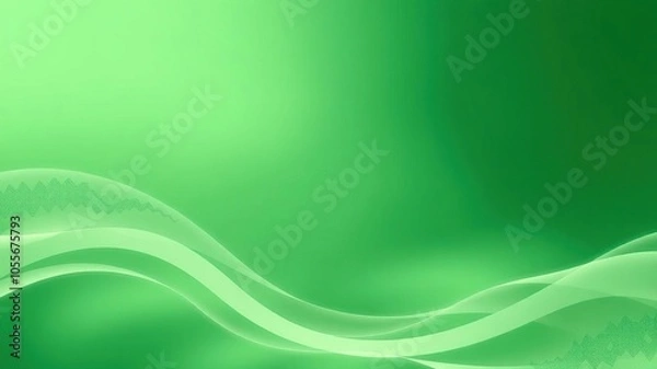 Fototapeta Soft green background with wavy patterns resembling gentle ocean waves, design, pattern, serene
