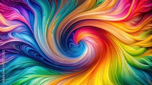 Obraz Vibrant Abstract Swirling Paint Pattern in Multicolors for Creative Backgrounds