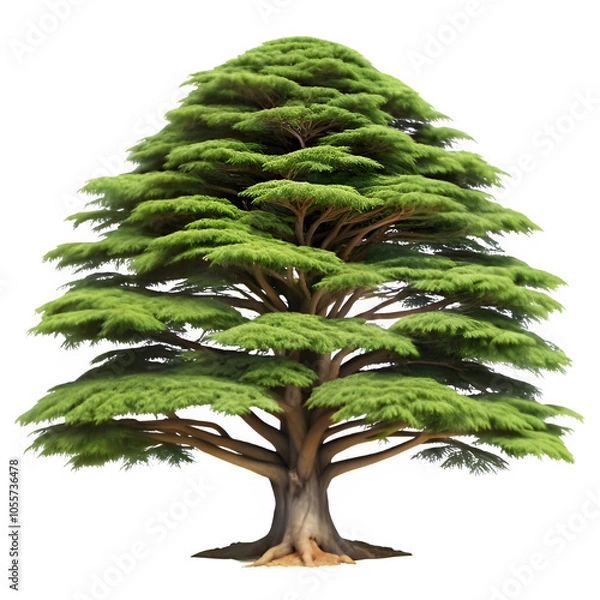 Obraz Enchanted cedar tree on transparent background