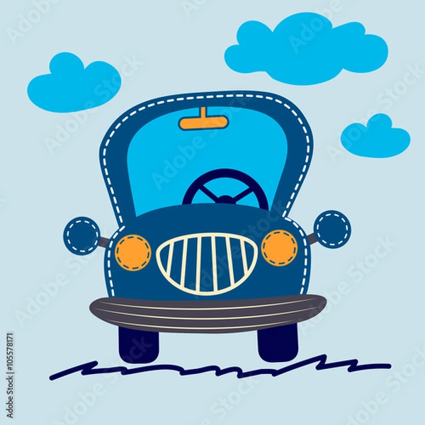 Obraz Cute car vector illustration