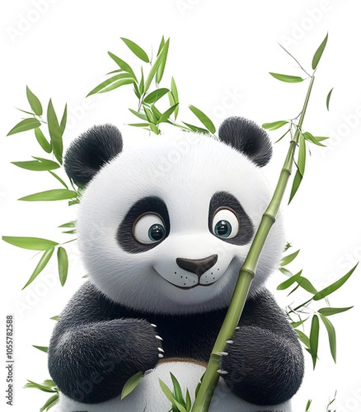 Fototapeta Panda and bamboo